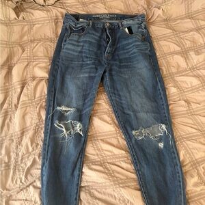 American Eagle Outfitters Men's Ripped Blue Skinny Jeans